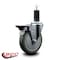 Service Caster 5'' Gray Poly Swivel 1-1/4'' Expanding Stem Caster with Brake SCC-EX20S514-PPUB-PLB-114 - alternate 4